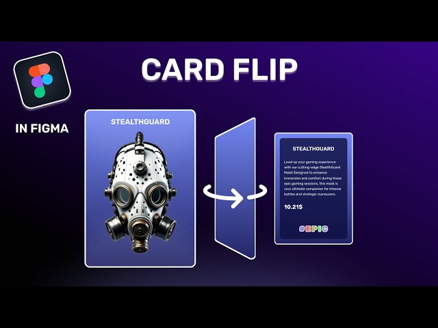 Figma Tutorial: Card Flip Animation in Figma | UI Design Animation | EPIC