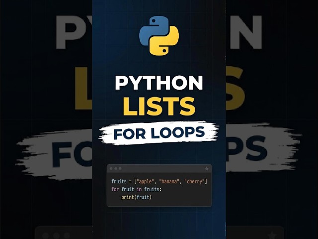 How to Loop Through Lists in Python !🐍 | Python for Beginners