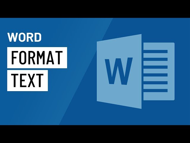 Word: Formatting Text