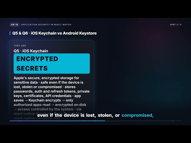 Secure Storage, iOS Keychain & Android Keystore | React Native Interview (15.3)
