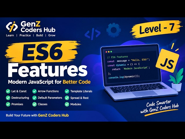 JavaScript Arrow Functions – ES6 | Level 7 | GenZ Coders Hub