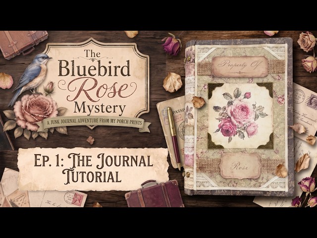 ✨Day 1: The Adventure Begins | Create Your Junk Journal + FREE Pages | The Bluebird Rose Mystery