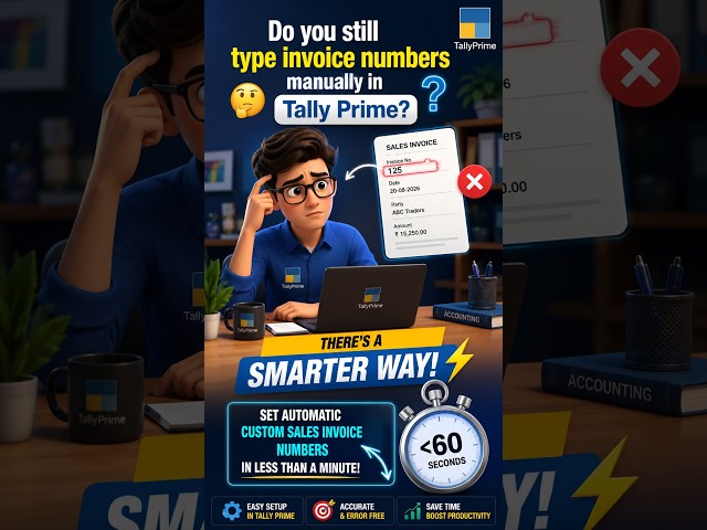 Stop typing invoice numbers manually!⚡#TallyPrime #TallyPrimeTips #Invoice #ITComputerAcademy