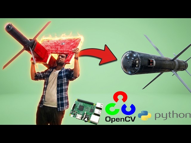 صنعت صاروخ جافلين يتبع الأهداف بالذكاء الاصطناعي! (Raspberry Pi + ESP32 + YOLOv8)