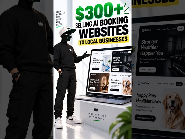 Make $300+ Selling AI Booking Websites to Local Businesses | Google AI Studio Guide by Rhykoji
