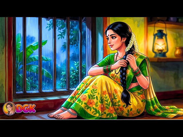 Eating Together in the Rain 🌧️ | A 1990s Andhra Banana-Leaf Feast | Slow Living Ghibli ASMR