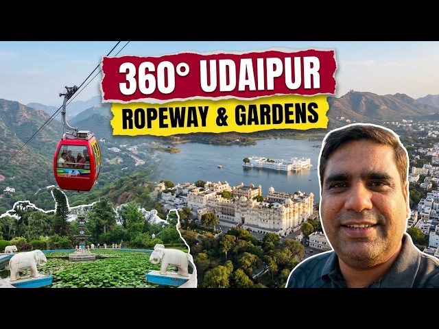 Udaipur From Above! 🚡 360° City & Aravalli Views | Karni Mata Ropeway Travel Vlog