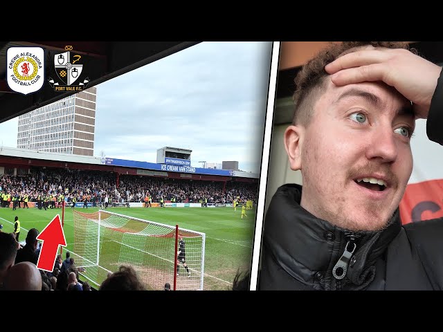 FANS ON THE PITCH AFTER LATE WINNER IN THE A500 DERBY!