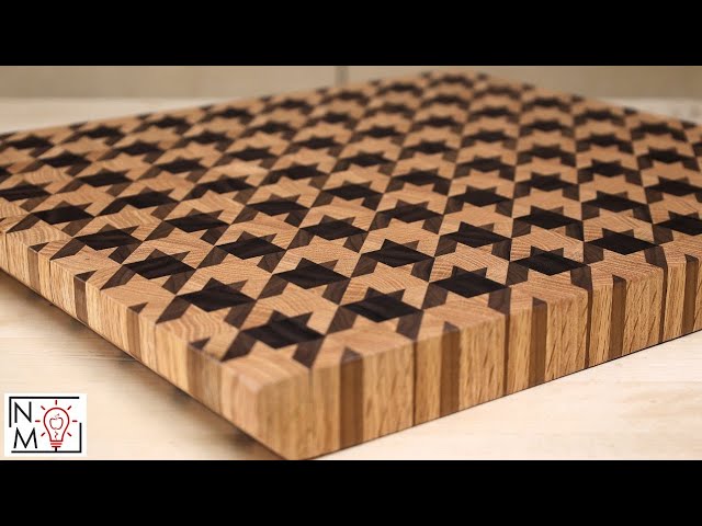 Mind Blowing Houndstooth Cutting Board Pattern! | Step by Step Guide