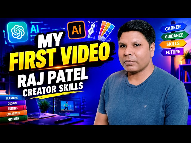 My First Video on YouTube | Raj Patel Creator Skills | Career, Graphic Design & Future Skills 2026