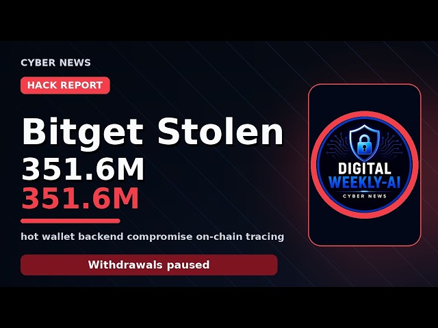 Bitget $351.6M Heist; Roundcube SQLi Exploited; GitHub Actions Reactivated