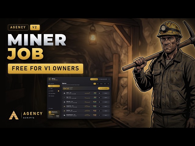Ore In, Bars Out: Smelting and Gem Cutting for FiveM | Agency Minerjob V2