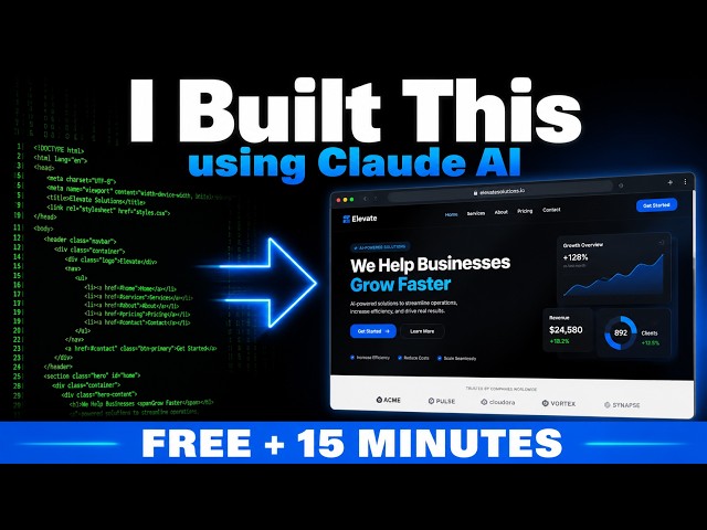 I Built a Full Business Website in 15 Minutes Using Claude AI (Free)