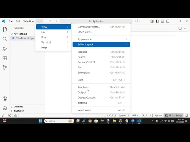 Python Tutorial for Beginners 2026 | Your First Program (Hello World) in VS Code