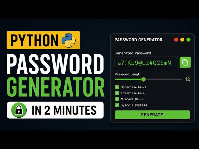 Build a Password Generator in Python | Beginner Python Project