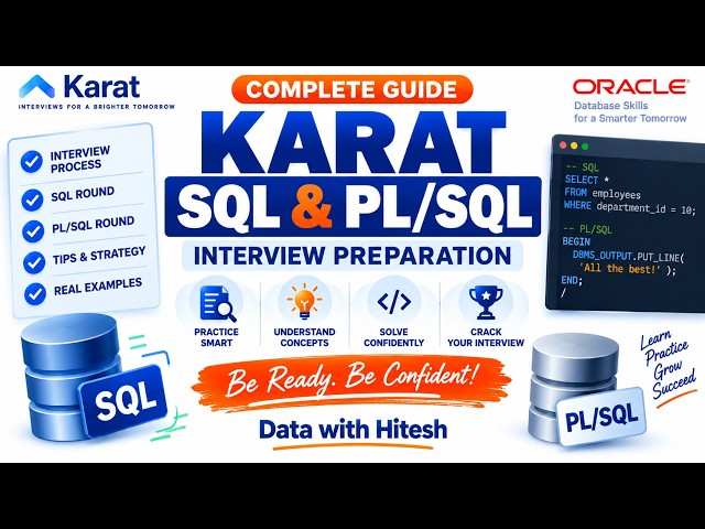 Karat PL/SQL Developer Interview | Complete SQL & PL/SQL Interview Process + Questions