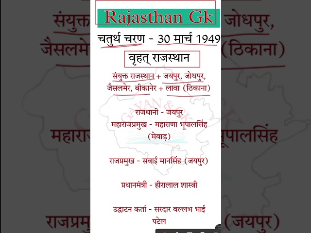 राजस्थान का एकीकरण #4thgrade_rajasthan #gk #rajasthanklasanskrti #indiangeography #4thgrade2025 #gk
