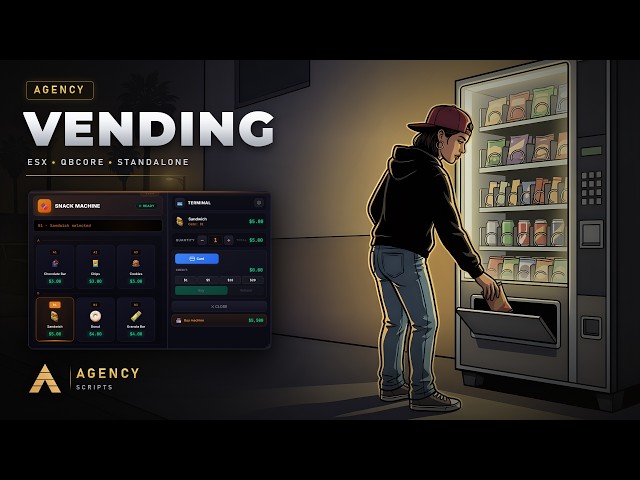 🏪 Agency Vending | Advanced Vending Machine System | FiveM Script Showcase