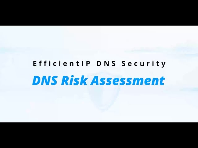 Preemptive DNS Security: DNS Risk Assessment Demo