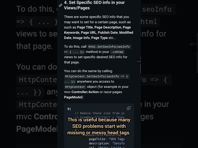 Free SEO Tags Library for ASP.NET Core