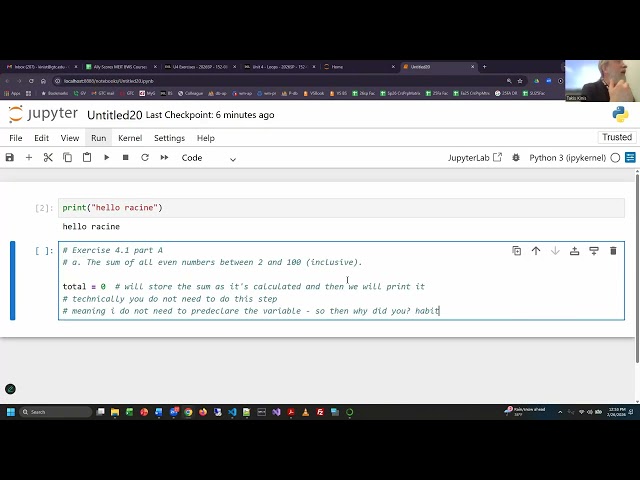 Python - Unit 4 - Exercise Completion - Spring 2026