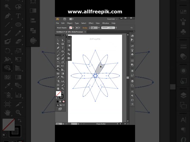 Illustrator Tutorial: Star Logo Design #shorts @AllFreePik