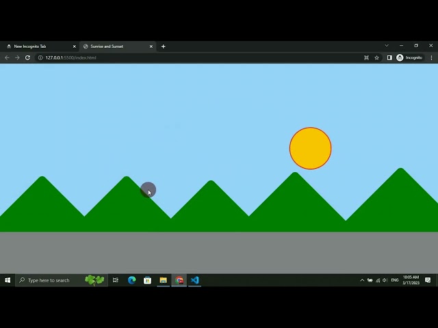 I Created Sunrise & Sunset Animation Using Only HTML & CSS