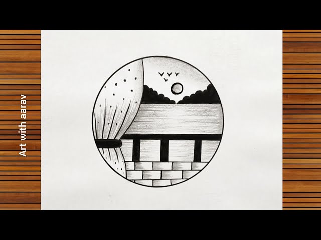 Easy circle scenery drawing || Easy drawing ideas for beginners || circle Drawing || Art with aarav 