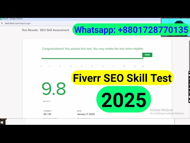 Fiverr SEO Skill Assessment Test Answers 2025