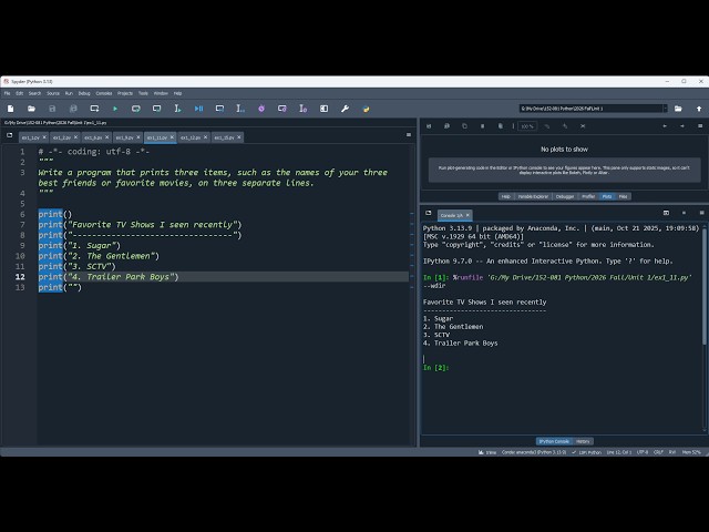 Python - Unit 1 - Intro to Programming, software, how to do homework - Fall 2026