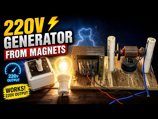 How To Make 220V Generator From Magnets⚡ | DIY Generator Explained | Explainer Tech