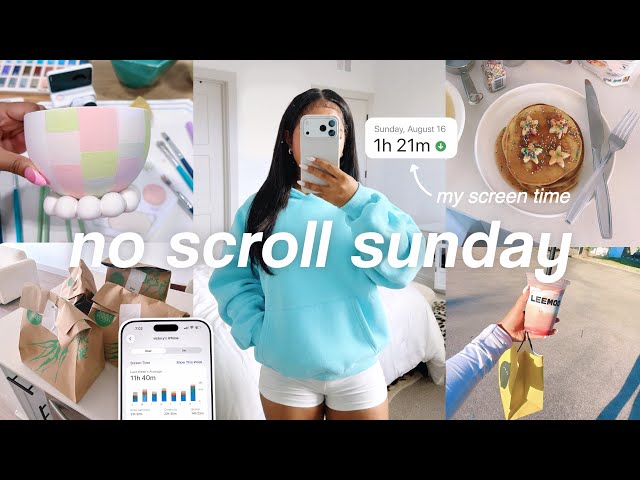 NO SCROLL SUNDAY | dopamine detox, hobbies, fitness, productivity, living alone