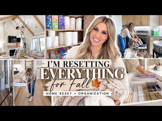 I'M RESETTING EVERYTHING IN THE HOME FOR FALL | Home Reset + Major Kitchen and Office Organization