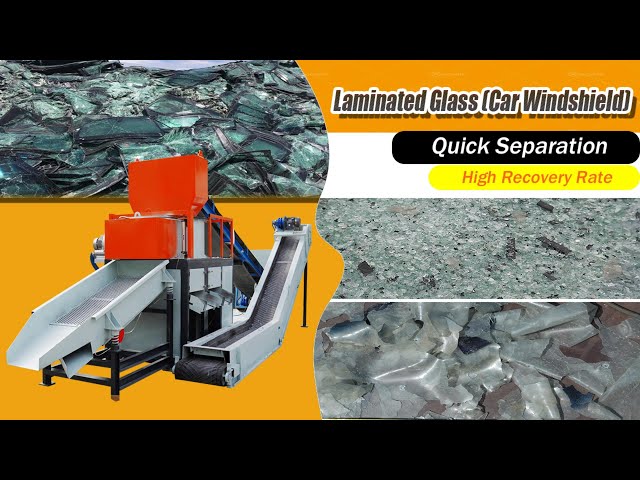 Powerful PVB Laminated Glass Separator | Car Windshield Recycling Machine
