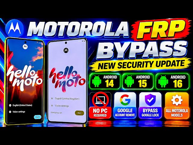Motorola FRP Bypass – New Security Update | Android 14/15/16 | No PC | All Moto | Skip Google Lock