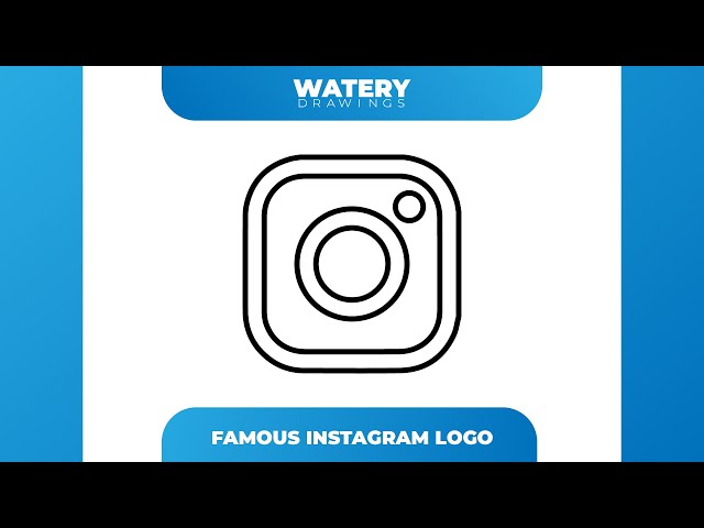 How to draw Famous Instagram Logo | Step By Step Guide | Watery Drawings