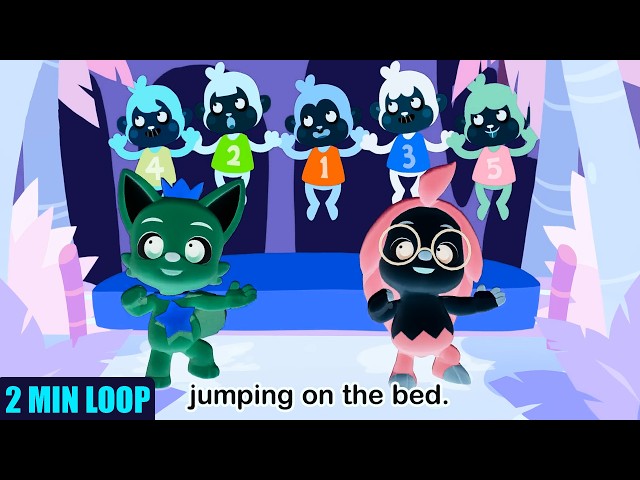 🐒 Five Little Monkeys Jumping on the Bed | Fun Monkey Song for Kids | Nursery Rhymes & Kids Songs