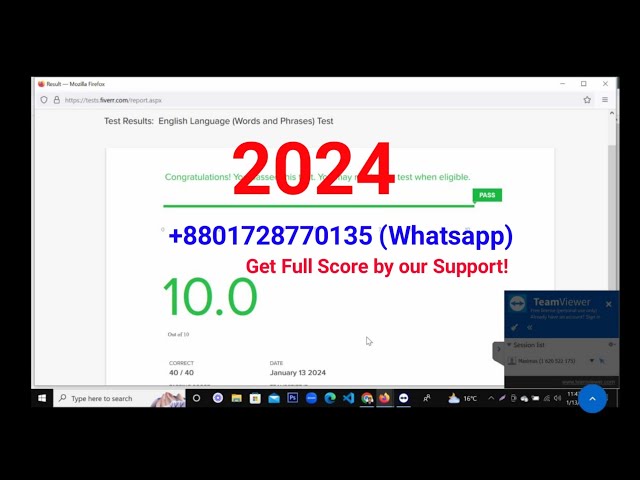 Fiverr English Language Test Answers 2024