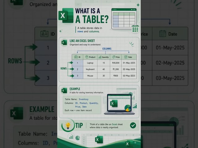 📊 What Is a Table? | Database Basics Explained