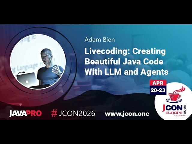 Livecoding: Creating Beautiful Java Code With LLM and Agents | Adam Bien (EN)