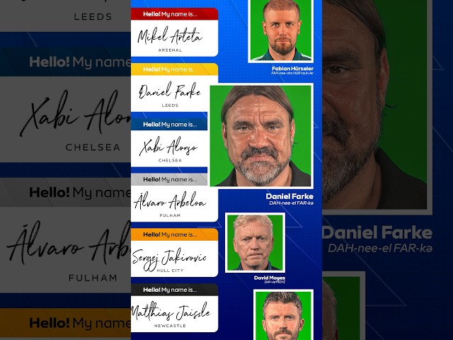 More new Premier League managers than ever before, here's how to pronounce them