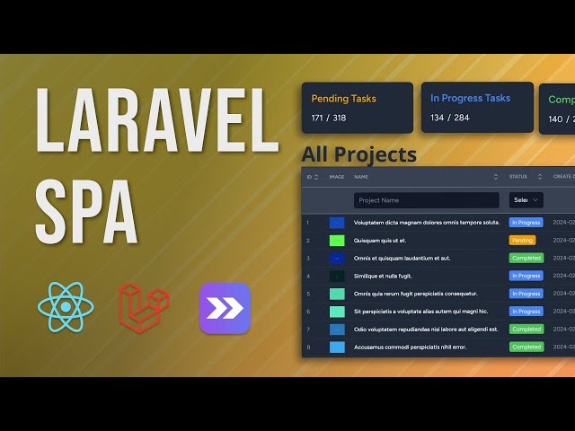 Laravel 11 + React Full Stack App with Inertia - Project Management App