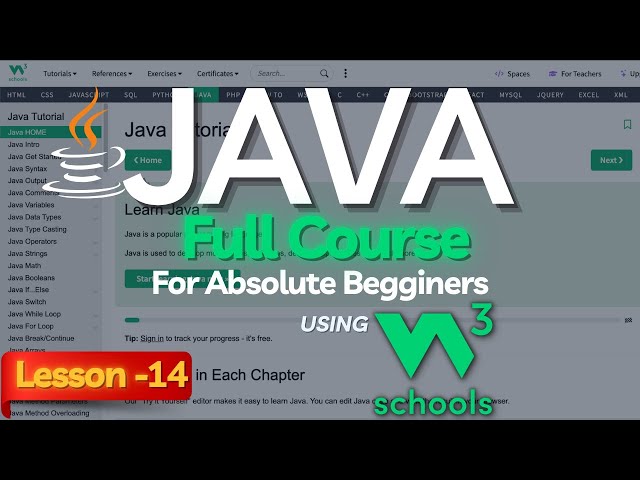 W3Schools Java Full Course For Beginners: Lesson-14 | Java W3Schools Tutorial | Java While Loop