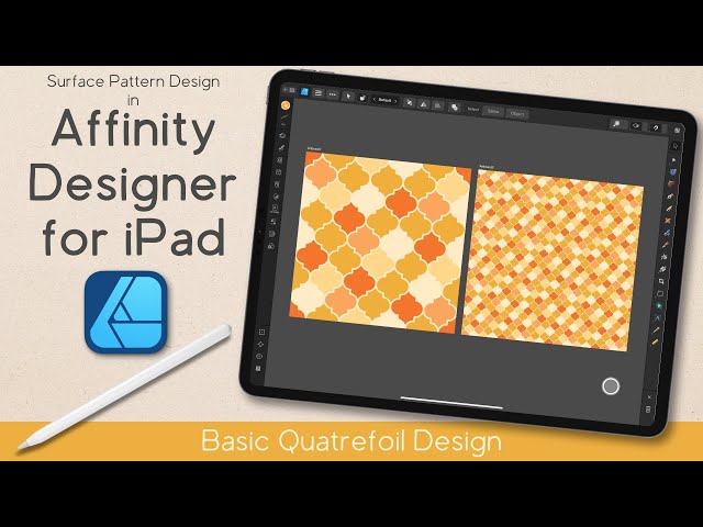 Seamless Quatrefoil Pattern | Moroccan Trellis | Affinity Designer iPad | Surface Pattern Design