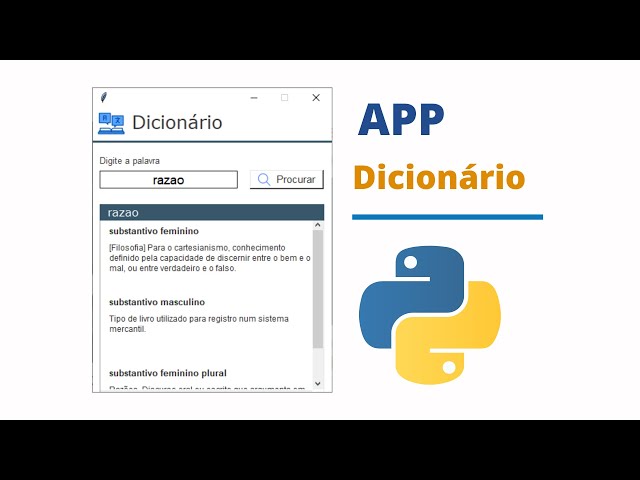 Como Criar Aplicativos e Programas com Python - aplicativo de dicionário em Python