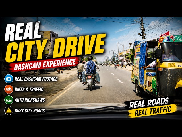 Busy City Road Drive 🚗 | Real Traffic & Dashcam Driving Experience