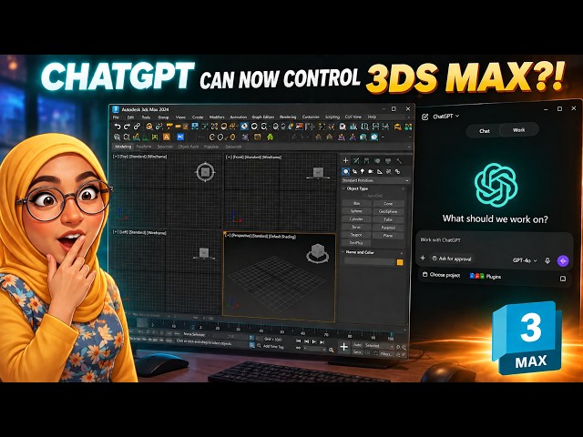 CHATGPT CAN NOW CONTROL 3DS MAX ?! 😱 #3dsmax #chatgpt #aivideo #tutorial