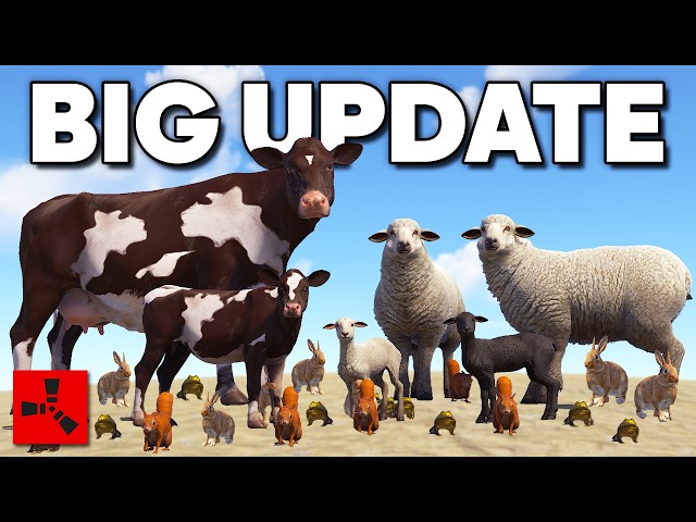 THE BIGGEST Rust Update! Cows, Sheep, Biofuel, Broken Helipad & MORE!