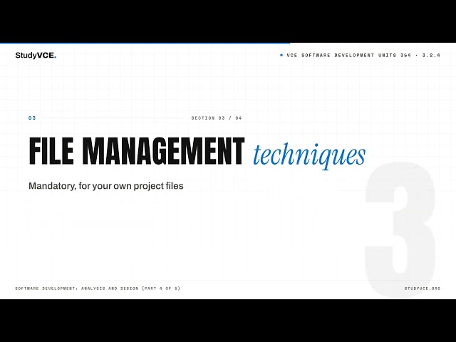 VCE Applied Computing: Software Development 3.2.4 — Software developme…
