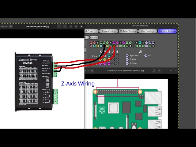 Diy raspberry pi cnc software,  wiring stepper drivers